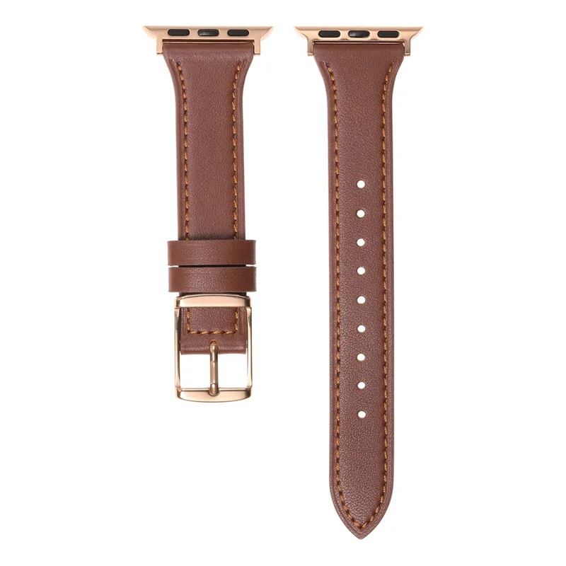 Watch Strap for Apple Watch Series 11 10 42mm / 9 8 7 41mm / SE3 SE2 SE 6 5 4 40mm / 3 2 1 38mm Genuine Leather Band - Brown