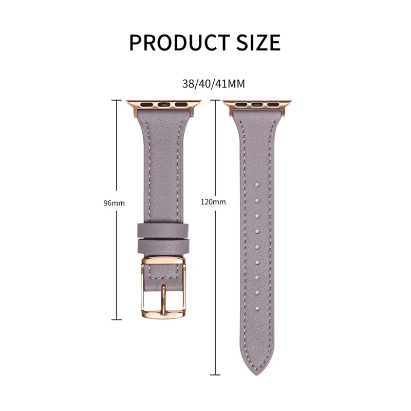 Watch Strap for Apple Watch Series 11 10 42mm / 9 8 7 41mm / SE3 SE2 SE 6 5 4 40mm / 3 2 1 38mm Genuine Leather Band - Brown