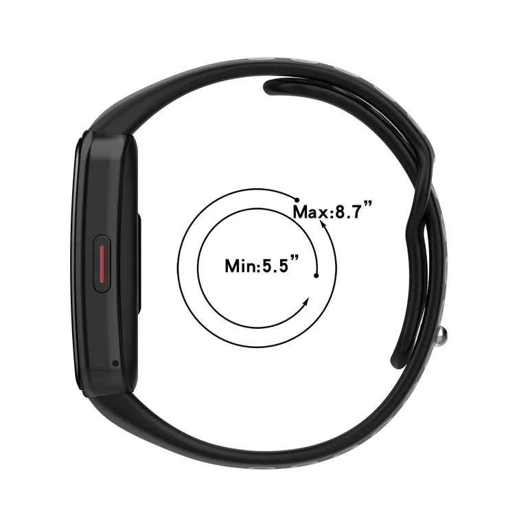 Pour Huawei Band 6 / Honor Band 6 Bracelet de montre en silicone bicolore Sangle de poignet réglable de rechange - Noir / Gris
