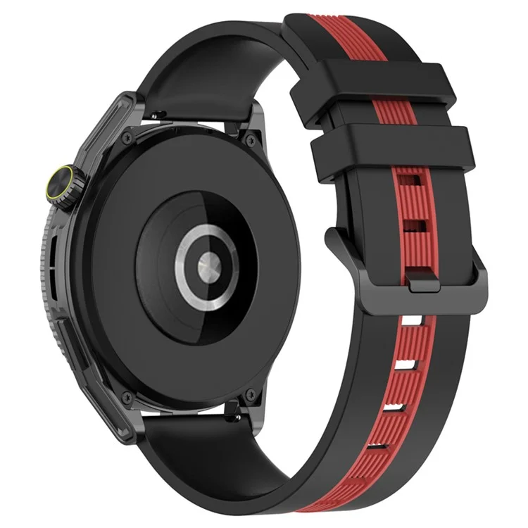 Sport Bands for Huawei Watch GT 3 SE / Watch GT 42mm 46mm , Dual Color 22mm Watch Band Breathable Soft Silicone Strap - Black / Red