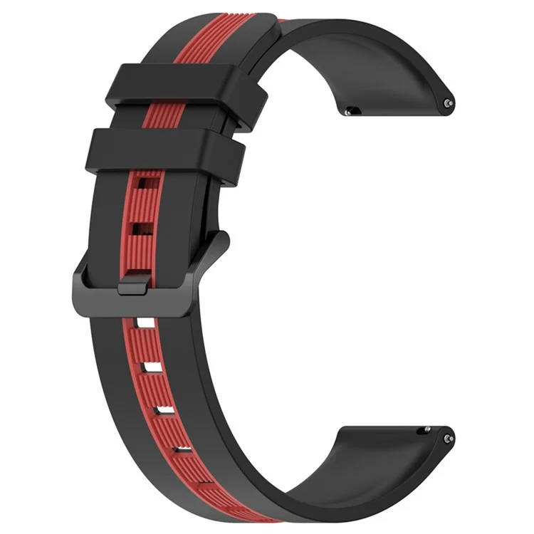 Sport Bands for Huawei Watch GT 3 SE / Watch GT 42mm 46mm , Dual Color 22mm Watch Band Breathable Soft Silicone Strap - Black / Red