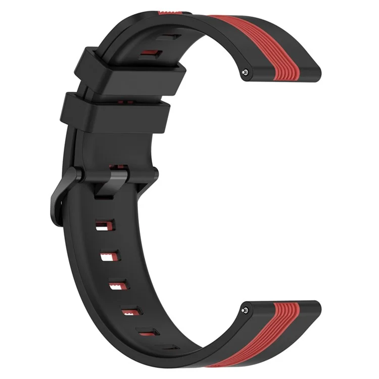 Sport Bands for Huawei Watch GT 3 SE / Watch GT 42mm 46mm , Dual Color 22mm Watch Band Breathable Soft Silicone Strap - Black / Red