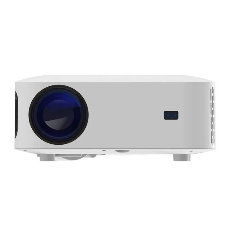 H29 1080P HD Projector Home Theater Projector with HD, USB, Audio Interface for Office Conference (No Battery) - White / US Plug