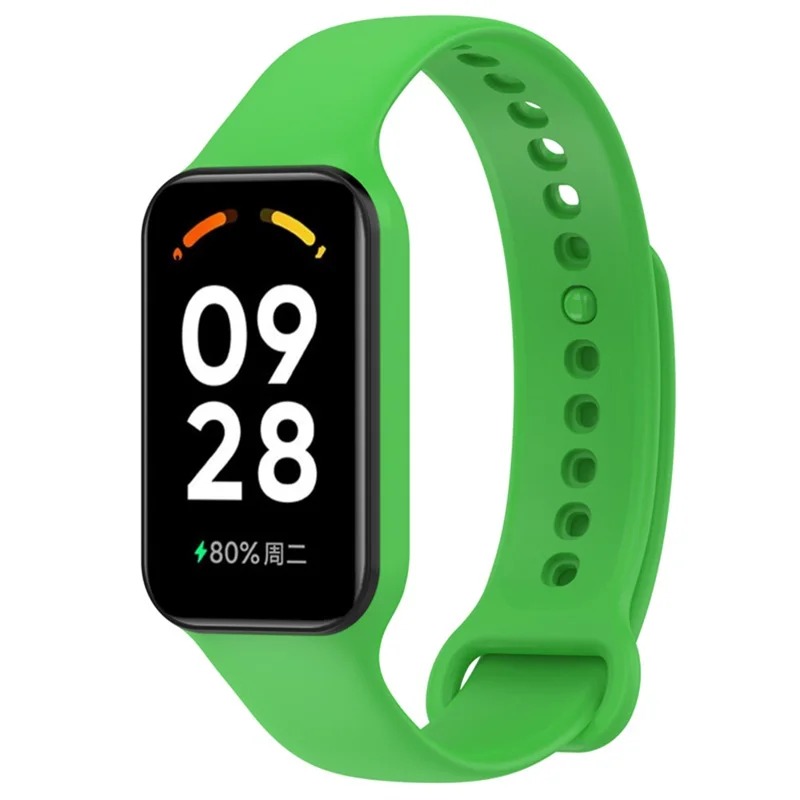 Silicone Watch Strap for Redmi Band 2 Integrate Soft Band Case Quick Release Watchband - Green