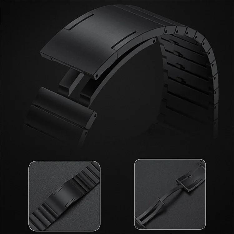 For Huawei Watch 3 / Watch GT 3 Pro 46mm / GT2 46mm Quick Release 22mm Universal Watch Strap Replacement Titanium Steel Wrist Band - Black