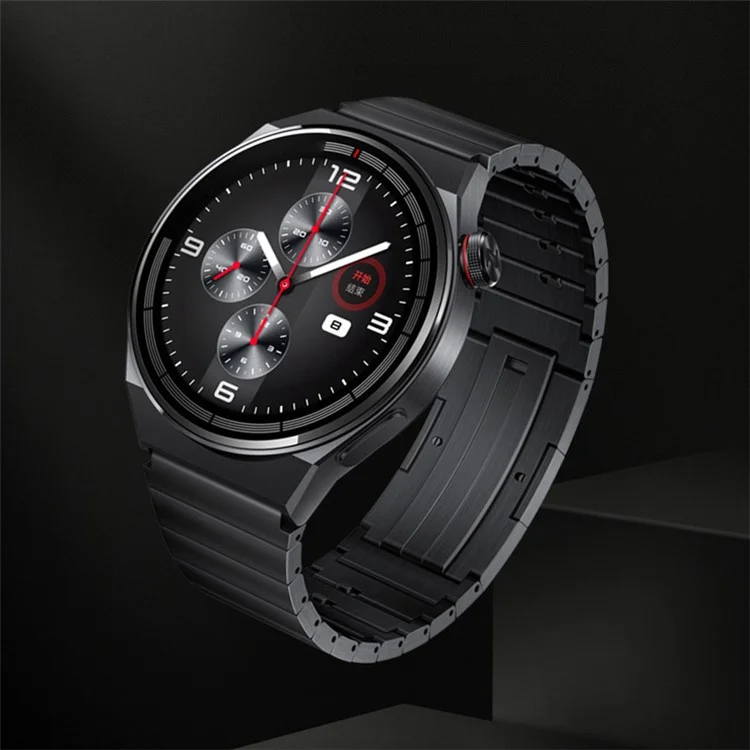 For Huawei Watch 3 / Watch GT 3 Pro 46mm / GT2 46mm Quick Release 22mm Universal Watch Strap Replacement Titanium Steel Wrist Band - Black