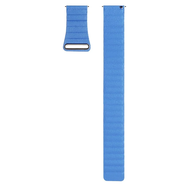 Para Huami Amazfit GTS 4 / GTS 4 Mini / GTS 3 Correa de reloj de cuero genuino magnético de 20 mm - Azul