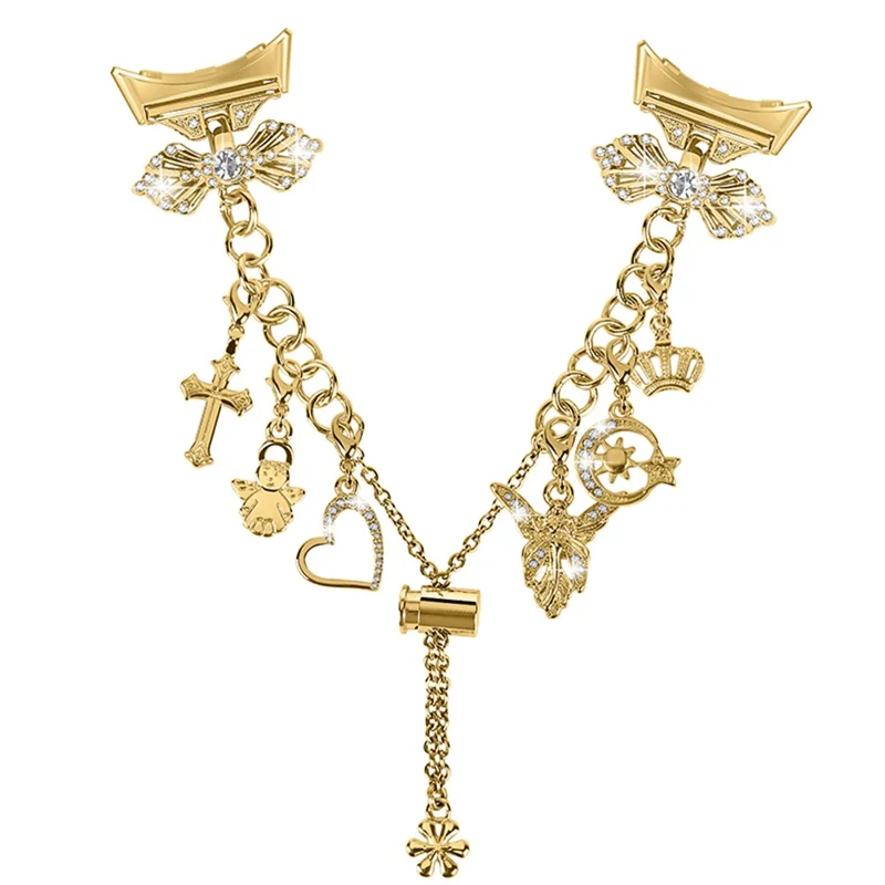 For Google Pixel Watch 3 41mm / Watch 2 / Pixel Watch Adjustable Bracelet Watch Strap Replacement DIY Smartwatch Chain Strap - Gold