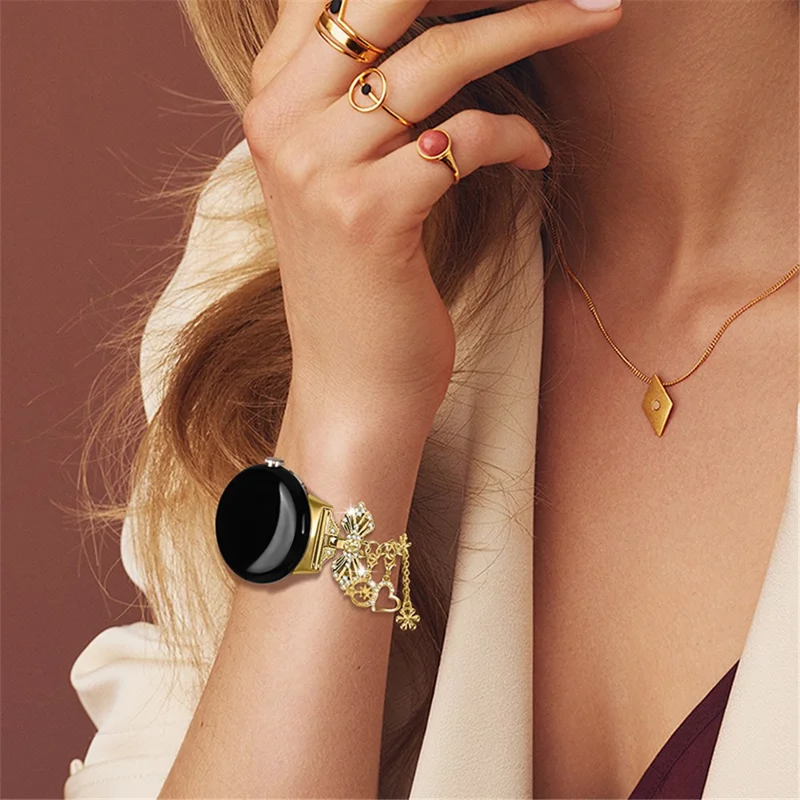 For Google Pixel Watch 3 41mm / Watch 2 / Pixel Watch Adjustable Bracelet Watch Strap Replacement DIY Smartwatch Chain Strap - Gold