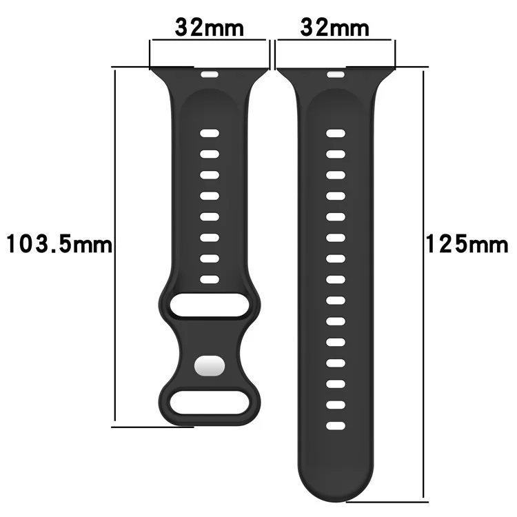 Watch Strap for Apple Watch Series 10 42mm / 9 8 7 41mm / SE (2023) SE (2022) SE 6 5 4 40mm / 3 2 1 38mm Watch Strap Dual Color Silicone Watch Band - Black / White