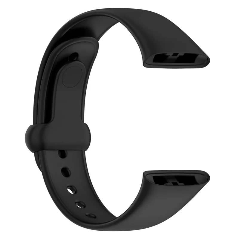Watch Band for Xiaomi Redmi Watch 3 Soft Silicone Strap with Button Buckle - Black
