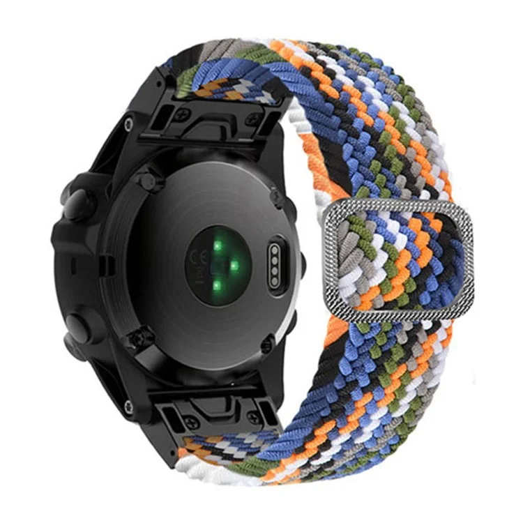 Для Garmin Fenix 7X / Fenix 3 / 3 HR Nylon Watch Band Smart Bracelet 26mm Adjustable Strap with Buckle - Denim