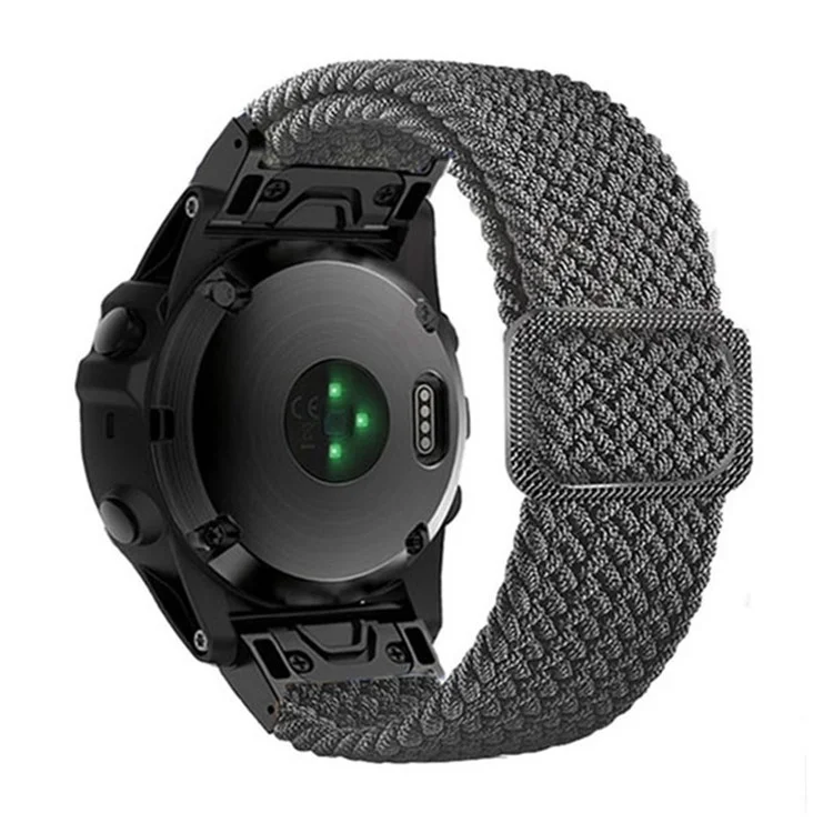 For Garmin Fenix 7 / Epix / Instinct 2 / Approach S62 / Fenix 5 Nylon Strap 22mm Smart Watch Band with Buckle - Grey