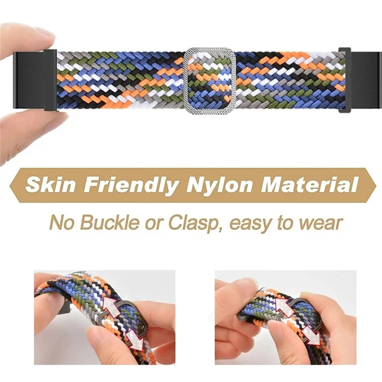 For Garmin Fenix 7 / Epix / Instinct 2 / Approach S62 / Fenix 5 Nylon Strap 22mm Smart Watch Band with Buckle - Grey