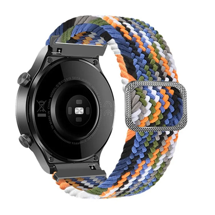 Für Samsung Galaxy Watch3 45mm / Huami Amazfit Pace / Stratos Watch Armband 22mm Nylon Watch Band mit Schnalle - Denim