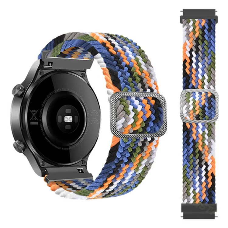 Für Samsung Galaxy Watch3 45mm / Huami Amazfit Pace / Stratos Watch Armband 22mm Nylon Watch Band mit Schnalle - Denim