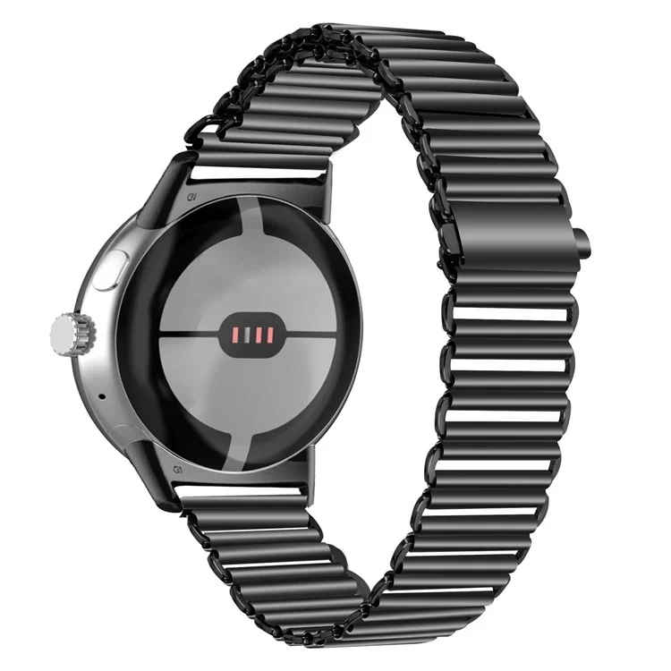 Ersatzarmband für Google Pixel Watch 3 41 mm / Watch 2 / Pixel Watch Band Edelstahl durchlässig atmungsaktiv - Schwarz