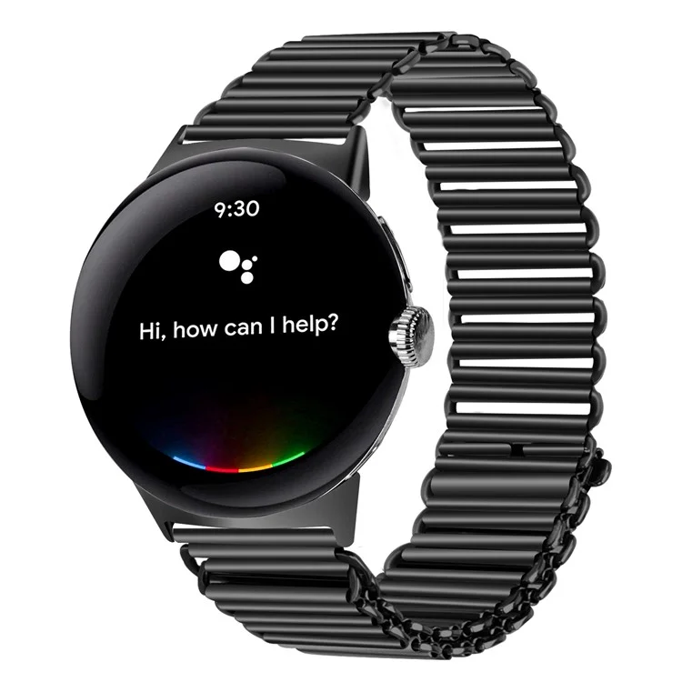 Ersatzarmband für Google Pixel Watch 3 41 mm / Watch 2 / Pixel Watch Band Edelstahl durchlässig atmungsaktiv - Schwarz