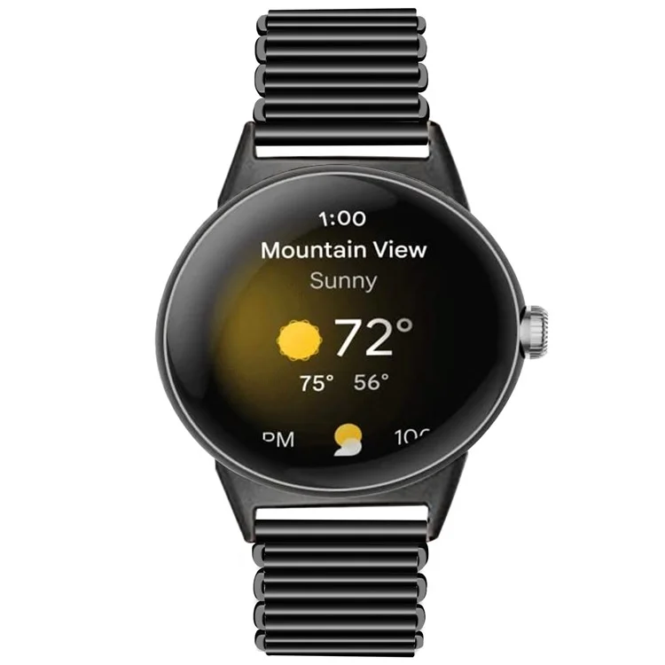 Ersatzarmband für Google Pixel Watch 3 41 mm / Watch 2 / Pixel Watch Band Edelstahl durchlässig atmungsaktiv - Schwarz