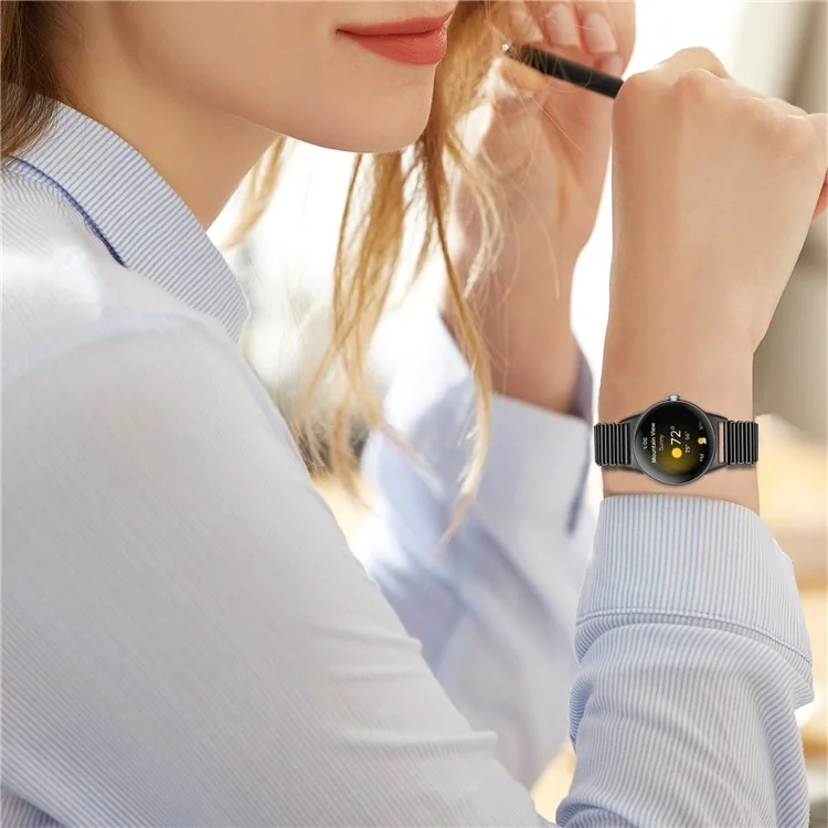 Ersatzarmband für Google Pixel Watch 3 41 mm / Watch 2 / Pixel Watch Band Edelstahl durchlässig atmungsaktiv - Schwarz