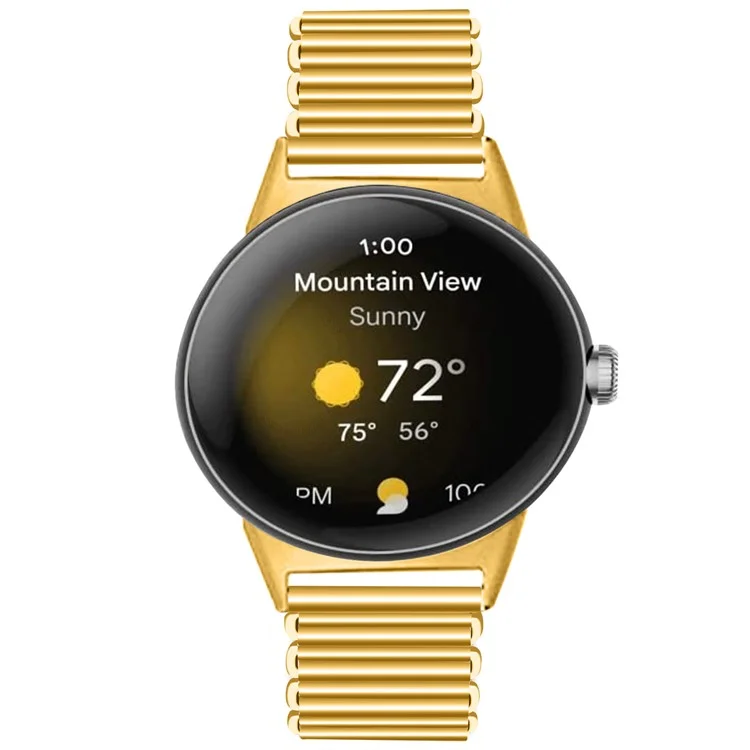 Correa de repuesto para Google Pixel Watch 3 41mm / Watch 2 / Pixel Watch Band Acero inoxidable hueco y transpirable - Oro