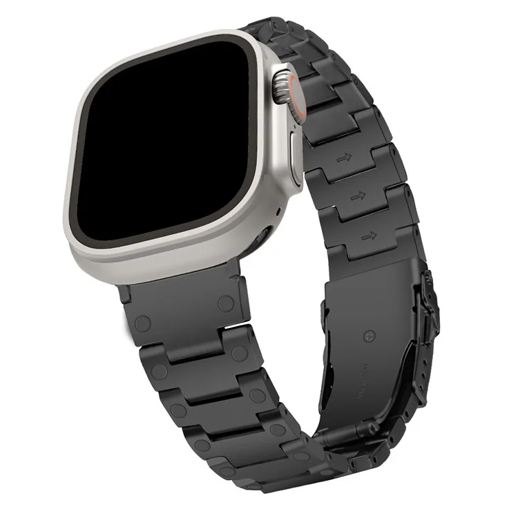 Watch Strap for Apple Watch Series 10 42mm / 9 8 7 41mm / SE (2023) SE (2022) SE 6 5 4 40mm / 3 2 1 38mm Stainless Steel Watch Band - Black