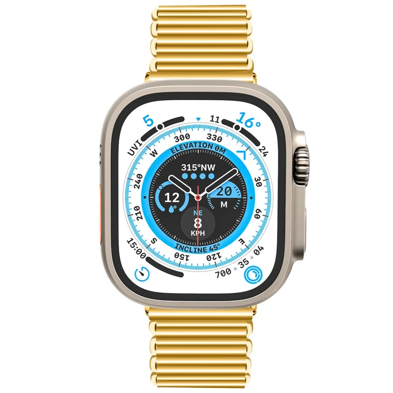 Watch Strap for Apple Watch Series 11 10 42mm / 9 8 7 41mm / SE3 SE2 SE 6 5 4 40mm / 3 2 1 38mm Adjustable Hollow Watch Band - Gold