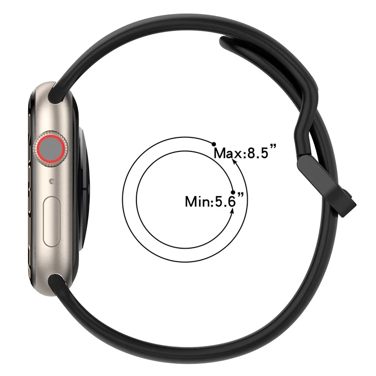Для Apple Watch Series 10 46 мм / Ultra 2 Ultra 49 мм / Series 9 8 7 45 мм / 6 5 4 SE (2023) SE (2022) SE 44 мм / 3 2 1 42 мм Силиконовый ремешок Двухцветный Watchband - Черный / Белый