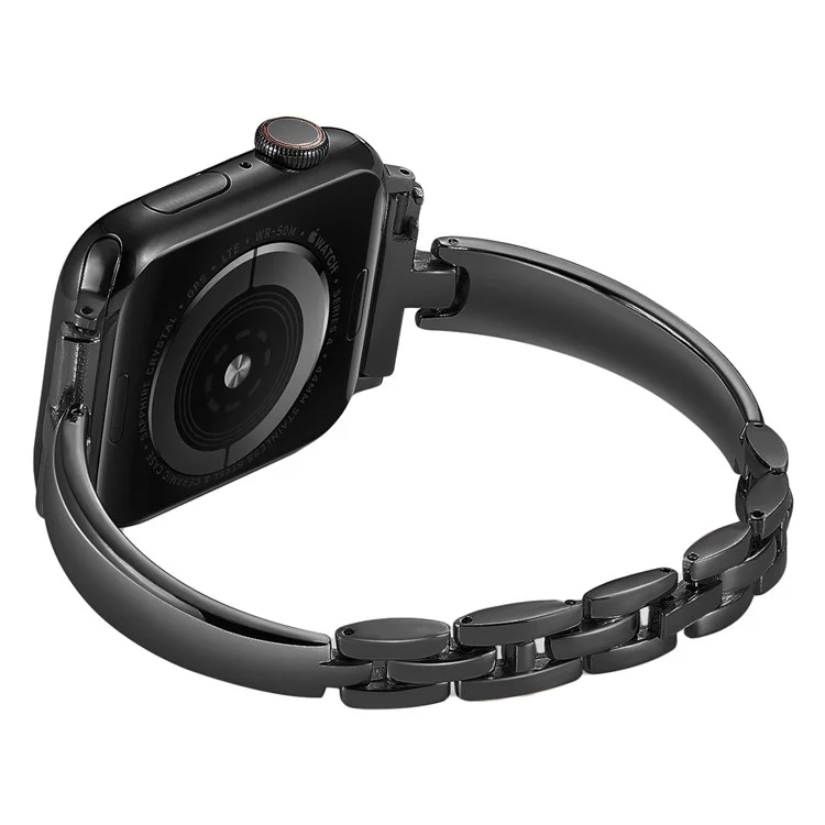 Pulseira de Relógio para Apple Watch Series 10 42mm / 9 8 7 41mm / SE (2023) SE (2022) SE 6 5 4 40mm / 3 2 1 38mm Pulseira de Metal - Preto