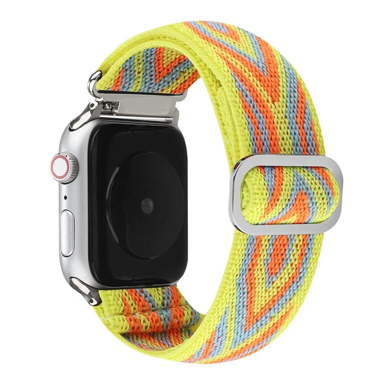 For Apple Watch Series 10 46mm / Ultra 2 Ultra 49mm /  Series 9 8 7 45mm / 6 5 4 SE (2023) SE (2022) SE 44mm / 3 2 1 42mm Watch Strap Elastic Nylon Band - Style B