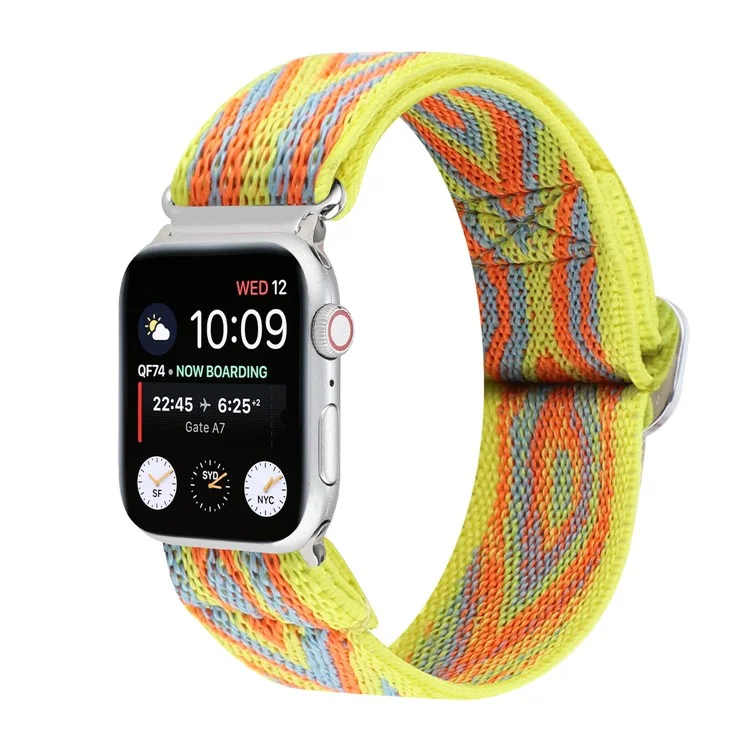 For Apple Watch Series 10 46mm / Ultra 2 Ultra 49mm /  Series 9 8 7 45mm / 6 5 4 SE (2023) SE (2022) SE 44mm / 3 2 1 42mm Watch Strap Elastic Nylon Band - Style B