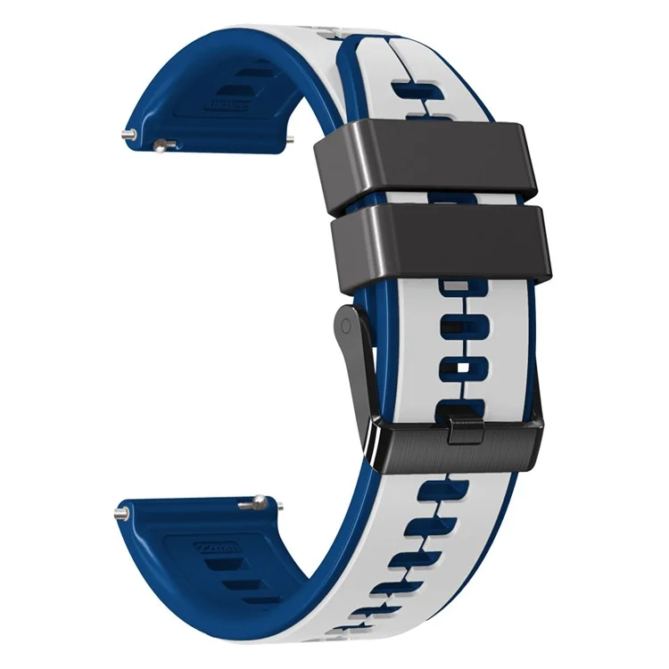 Para Huami Amazfit GTS4 Mini / GTS3 / GTS2 2E Correa de reloj de silicona de liberación rápida de 20 mm - Blanco / Azul