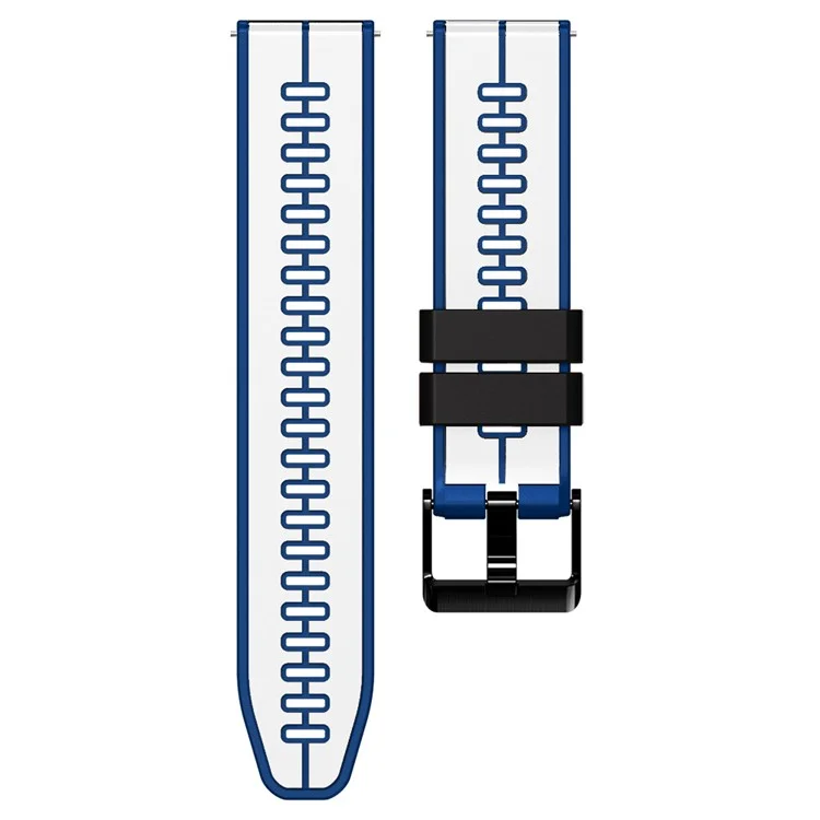 Para Huami Amazfit GTS4 Mini / GTS3 / GTS2 2E Correa de reloj de silicona de liberación rápida de 20 mm - Blanco / Azul