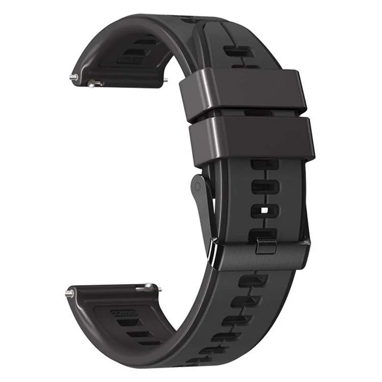 For Huawei Watch Buds / GT 3 SE / GT 3 Pro 46mm Dual Color Watch Band 22mm Silicone Watch Strap - Dark Grey / Black