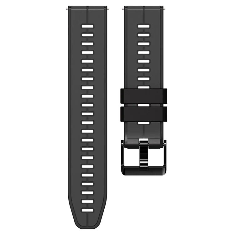 For Huawei Watch Buds / GT 3 SE / GT 3 Pro 46mm Dual Color Watch Band 22mm Silicone Watch Strap - Dark Grey / Black