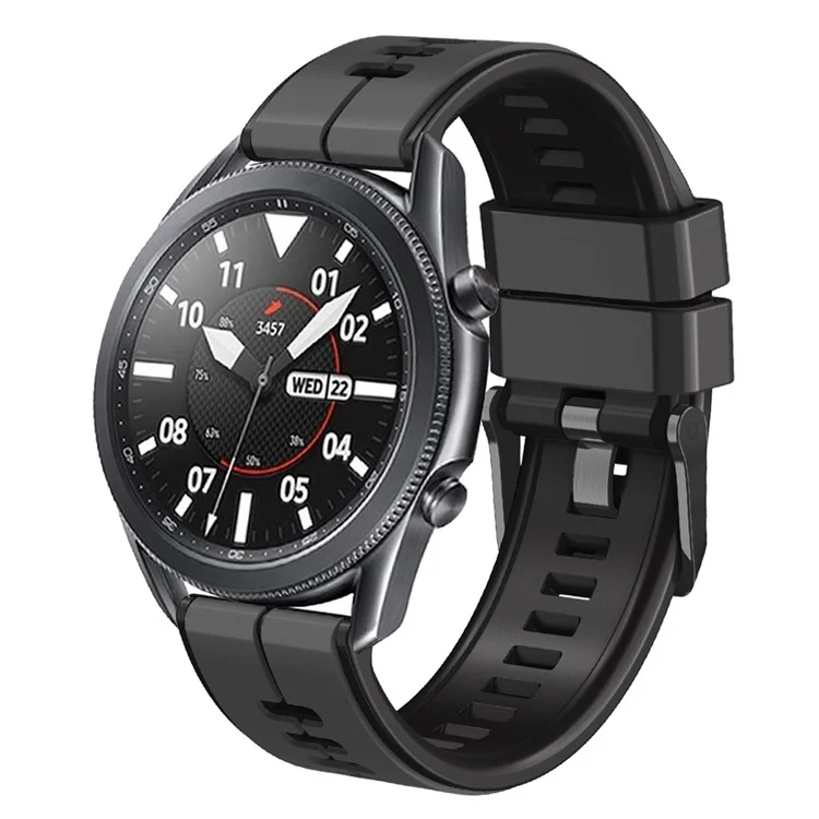 For Huawei Watch Buds / GT 3 SE / GT 3 Pro 46mm Dual Color Watch Band 22mm Silicone Watch Strap - Dark Grey / Black