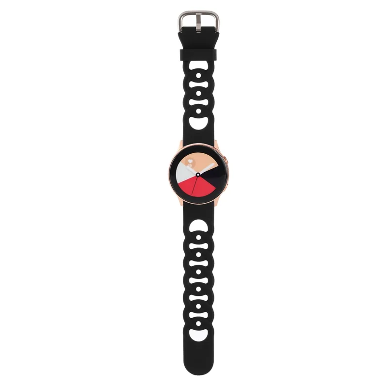 For Huami Amazfit GTS4 Mini / GTS3 / GTS 2e / GTS 2 mini Silicone Watch Strap 20mm Donut Hollow Watch Band - Black