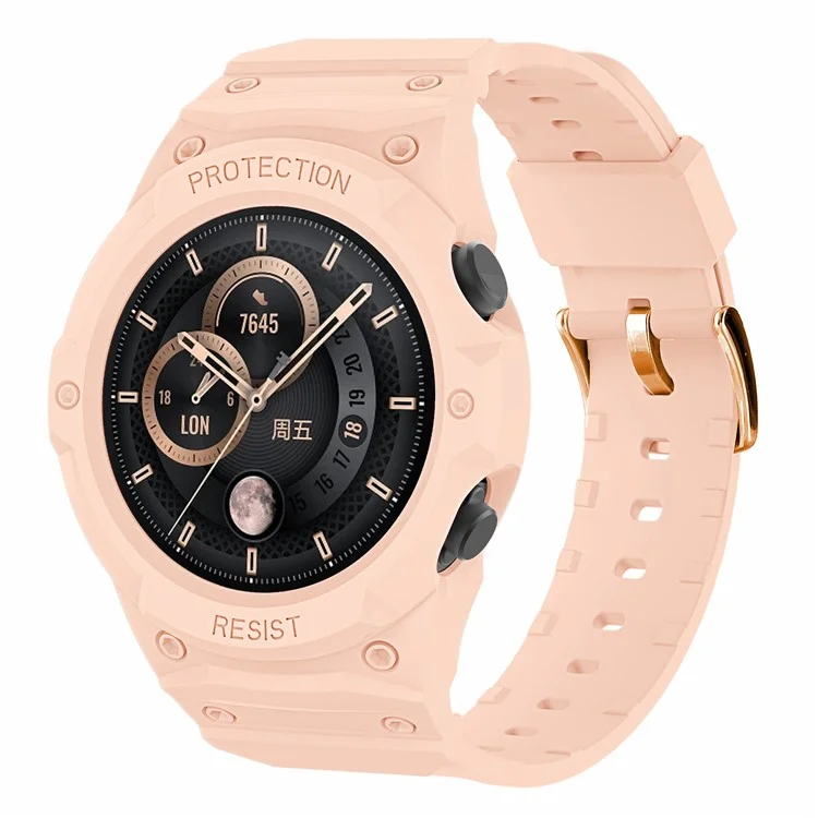 Para Huawei Watch GT 2 46mm / GT 3 46mm Caixa Protetora de TPU Pulseiras de Reposição Acessórios Pulseiras - Rosa