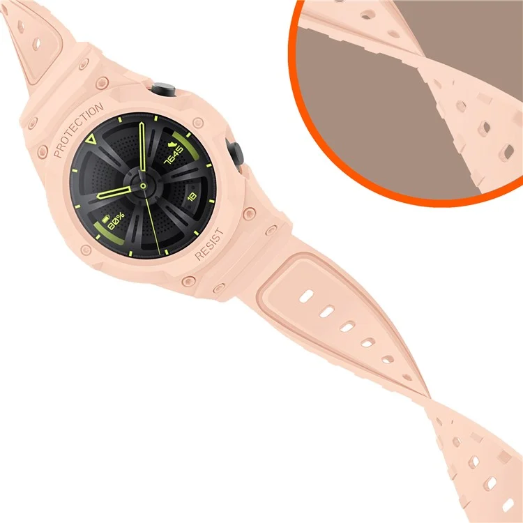 Para Huawei Watch GT 2 46mm / GT 3 46mm Caixa Protetora de TPU Pulseiras de Reposição Acessórios Pulseiras - Rosa