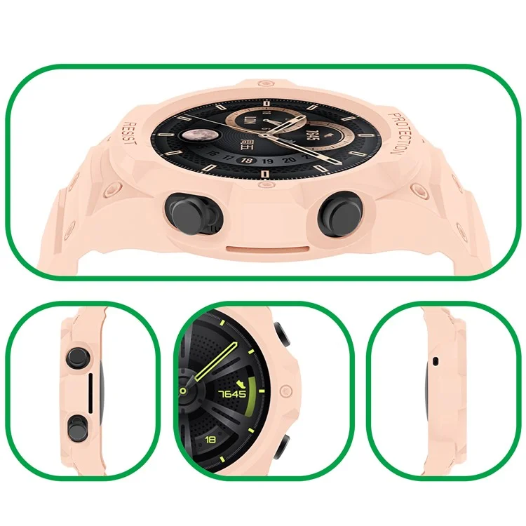 Para Huawei Watch GT 2 46mm / GT 3 46mm Caixa Protetora de TPU Pulseiras de Reposição Acessórios Pulseiras - Rosa