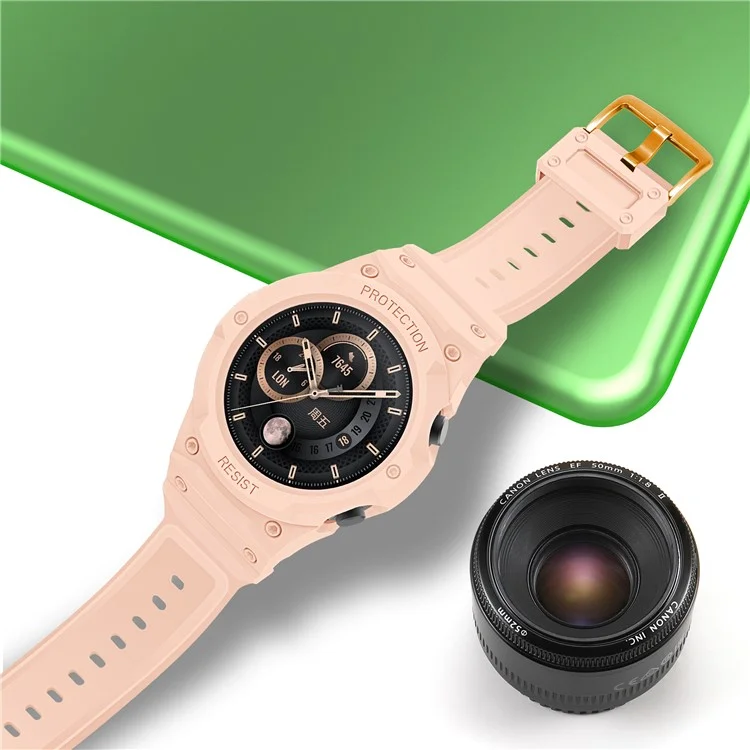 Para Huawei Watch GT 2 46mm / GT 3 46mm Caixa Protetora de TPU Pulseiras de Reposição Acessórios Pulseiras - Rosa
