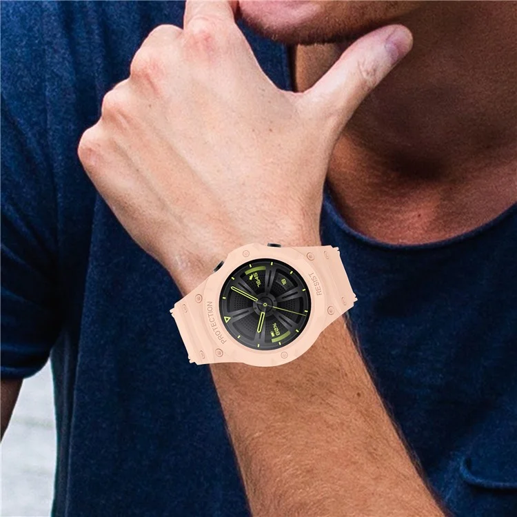 Para Huawei Watch GT 2 46mm / GT 3 46mm Caixa Protetora de TPU Pulseiras de Reposição Acessórios Pulseiras - Rosa