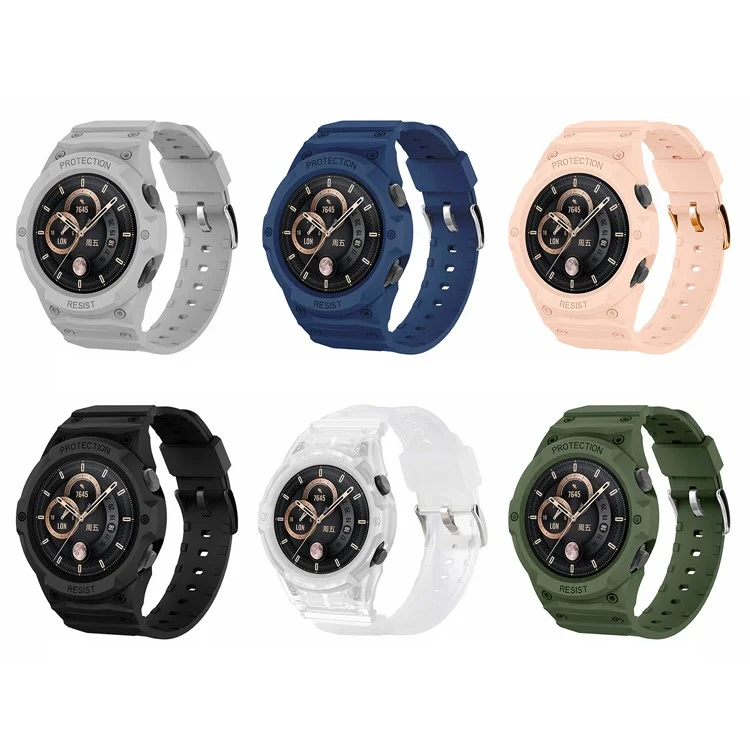 Para Huawei Watch GT 2 46mm / GT 3 46mm Caixa Protetora de TPU Pulseiras de Reposição Acessórios Pulseiras - Rosa