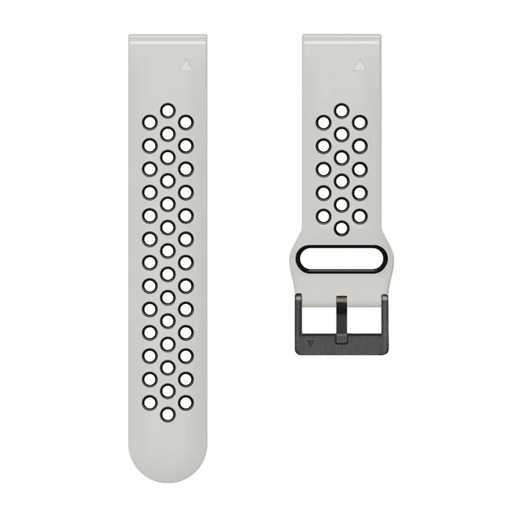 Pour Garmin Tactix Delta / Enduro / Fenix 7X Bracelet en silicone Dual Color Quick Release - Blanc / Noir