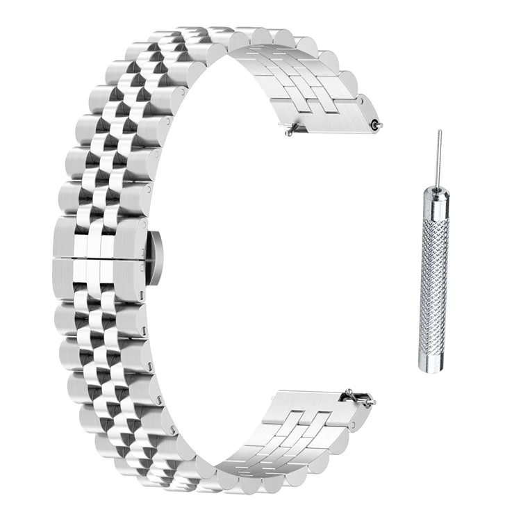 Для ремешка часов Garmin Forerunner 265S / 255S / Vivoactive 4S Stainless Steel, 18 мм, с инструментом, пружинной полосой - серебристый
