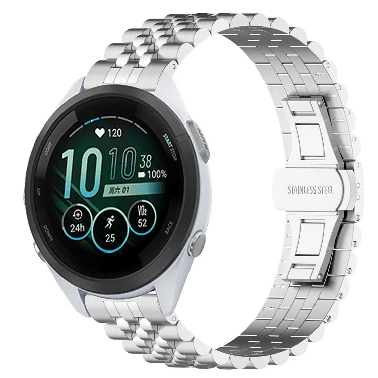 Для ремешка часов Garmin Forerunner 265S / 255S / Vivoactive 4S Stainless Steel, 18 мм, с инструментом, пружинной полосой - серебристый