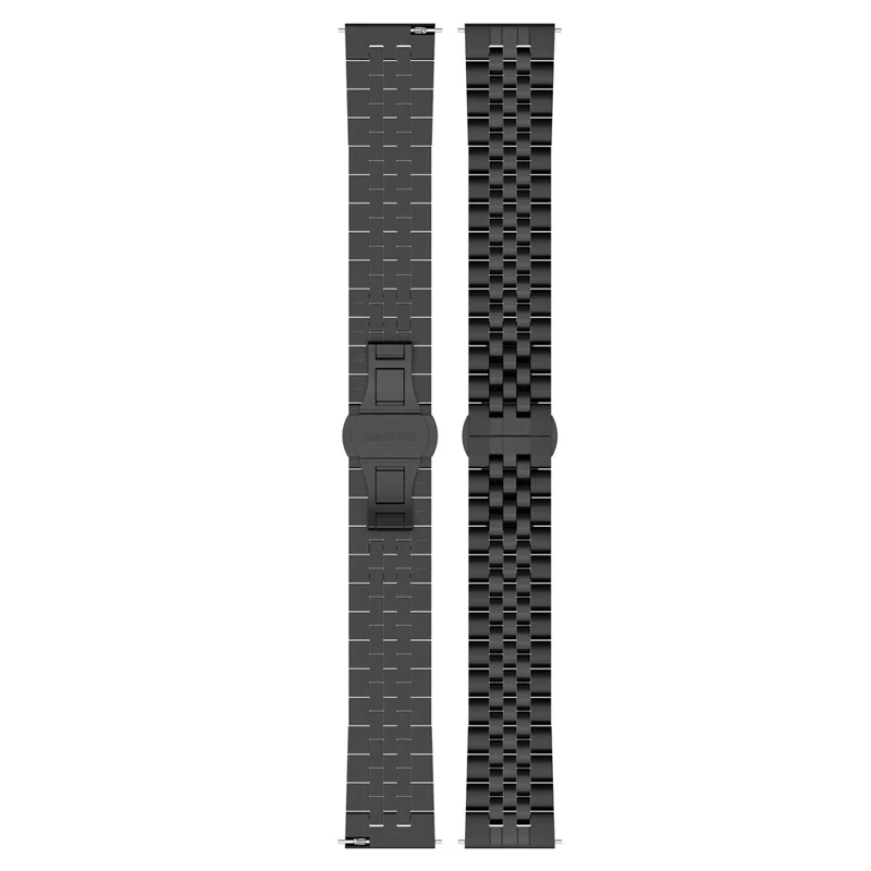 For Huawei Watch GT 4 41mm / Garmin Forerunner 265S / 255S / Vivoactive 4S Watch Strap with Tool, Spring Bar 18mm Stainless Steel Watch Band - Black