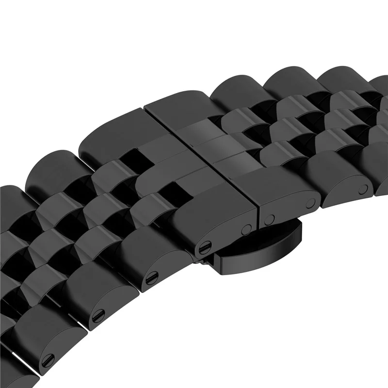 For Huawei Watch GT 4 41mm / Garmin Forerunner 265S / 255S / Vivoactive 4S Watch Strap with Tool, Spring Bar 18mm Stainless Steel Watch Band - Black