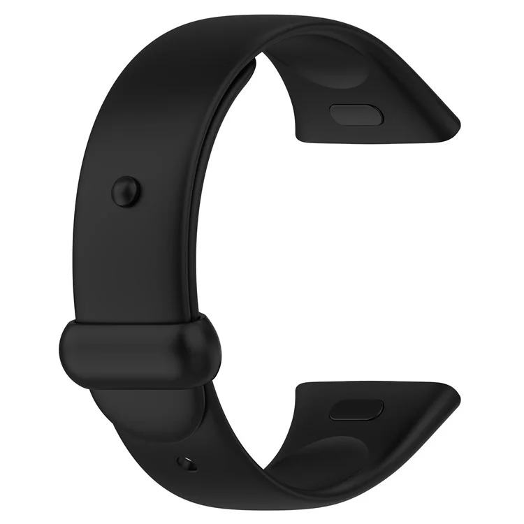 For Xiaomi Redmi Watch 3 / Mi Watch Lite 3 Silicone Watch Strap Snap Button Adjustable Watch Band - Black