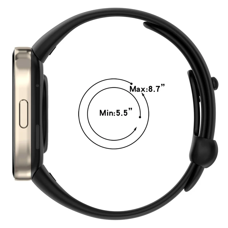 For Xiaomi Redmi Watch 3 / Mi Watch Lite 3 Silicone Watch Strap Snap Button Adjustable Watch Band - Lime / Purple Buckle